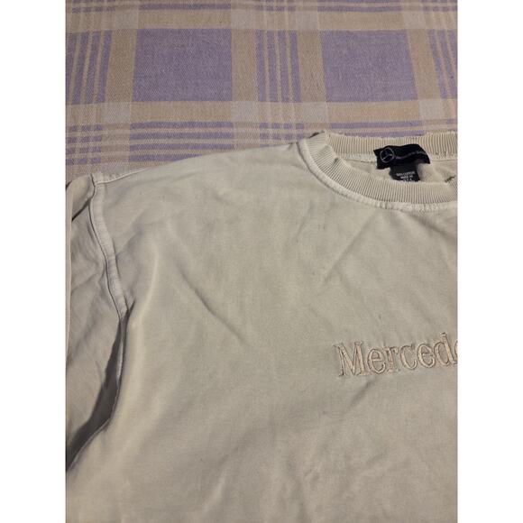 Vintage 90s Mercedes Benz Car Distressed Faded Embroidered Logo Sweatshirt USA - Picture 8 of 16